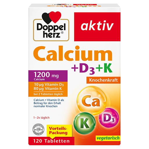 DOPPELHERZ Calcium+D3+K Tabletten 120 St  