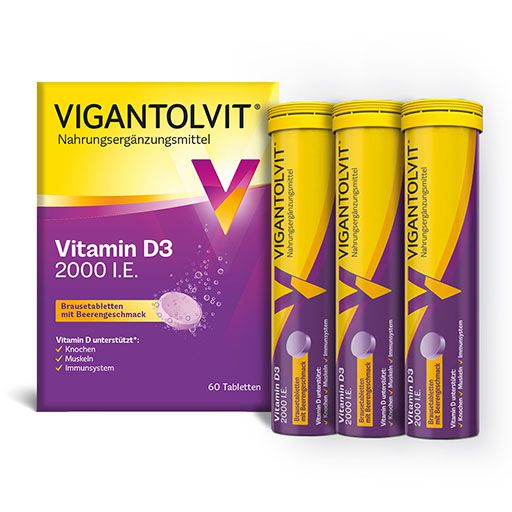 VIGANTOLVIT 2000 I. E. Vitamin D3 Brausetabletten 60 St  