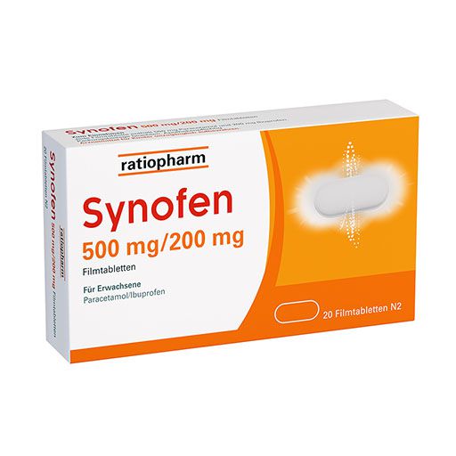 SYNOFEN 500 mg/200 mg Filmtabletten mit Ibuprofen und Paracetamol* 20 St