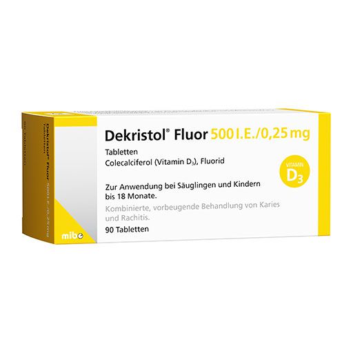 DEKRISTOL Fluor 500 I. E./0,25 mg Tabletten* 90 St