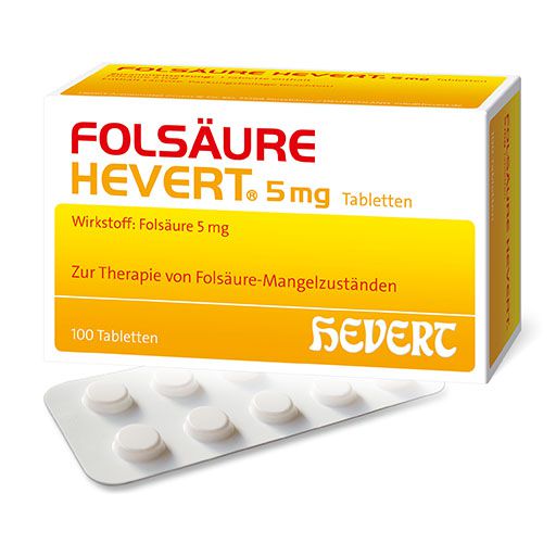 FOLSÄURE HEVERT 5 mg Tabletten* 100 St