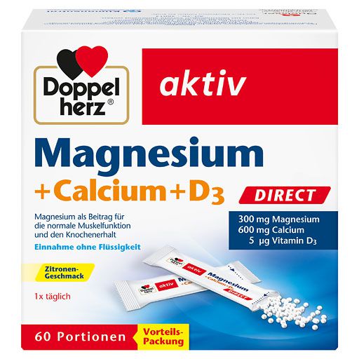 DOPPELHERZ Magnesium+Calcium+D3 DIRECT Pellets 60 St  