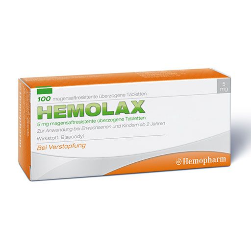 HEMOLAX 5 mg magensaftresistente überzogene Tabl.* 100 St