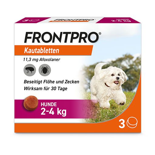 FRONTPRO 11 mg Kautabletten f. Hunde 2-4 kg<sup> 6</sup>  3 St
