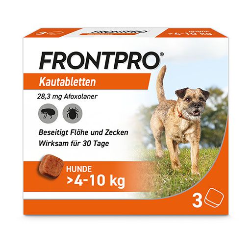 FRONTPRO 28 mg Kautabletten f. Hunde >4-10 kg<sup> 6</sup>  3 St