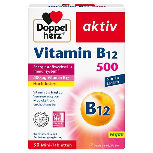 DOPPELHERZ Vitamin B12 500 Tabletten 30 St  
