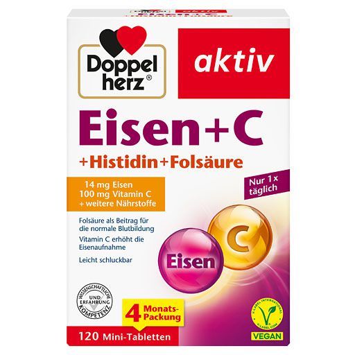 DOPPELHERZ Eisen+Vit. C+L-Histidin Tabletten 120 St  