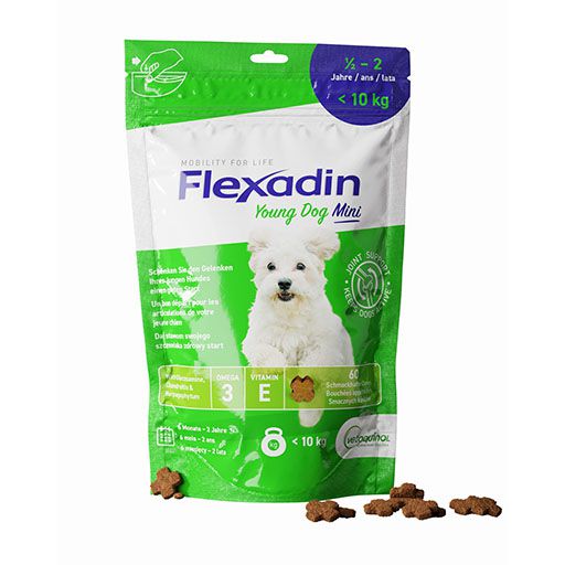FLEXADIN Young Dog Mini Chews Erg.-Futterm. f. Hunde 1x60 St