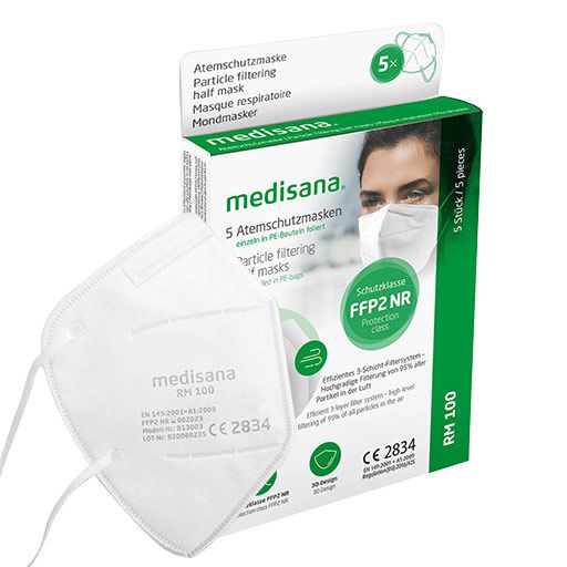 medisana RM 100 FFP2 Atemschutzmaske, CE-zertifiziert 5 St