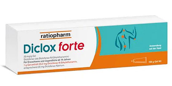 DICLOX-ratiopharm Schmerzgel Forte 20 mg/g mit Diclofenac* 150 g